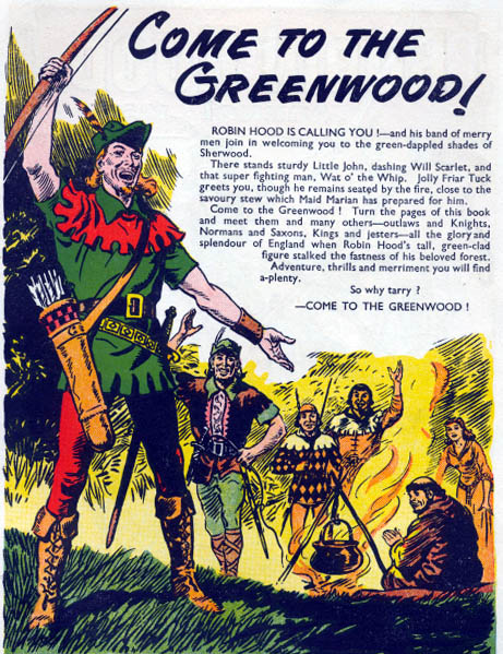 Frontispiece for the 1957 Robin Hood Annual by Amalgamated Press